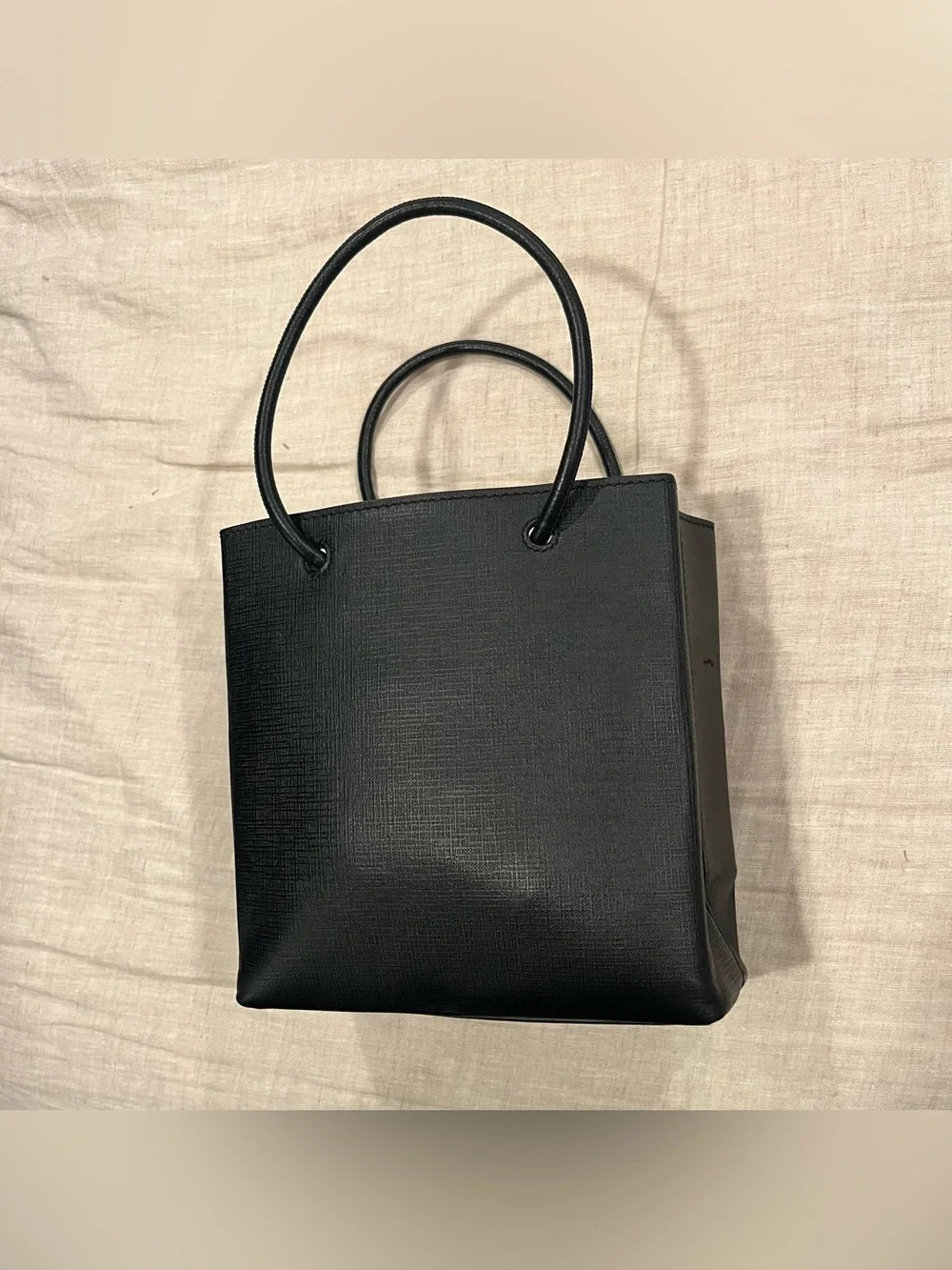 $1150 Balenciaga by Demna Logo Crossbody Mini Tote Bag